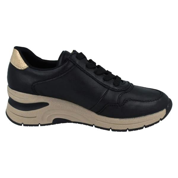 Rieker Ladies Rieker Casual Wedge Trainers With Side Zip N9301
