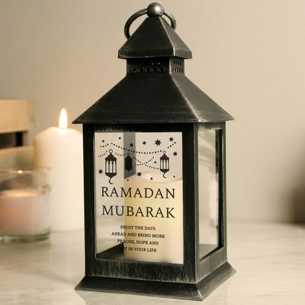Personalised Memento Company Personalised Eid and Ramadan Black Lantern