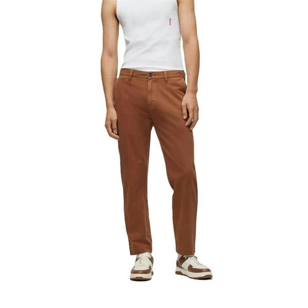 Hugo Mens Zeebo Regular Chinos - Rust/Copper - 