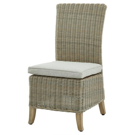 Wyld Haus Sorrento Outdoor Grey Wicker Dining Chair with Cushion