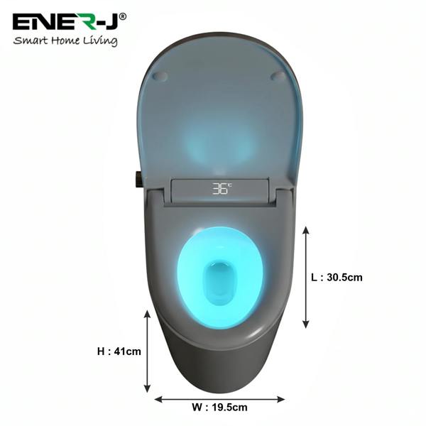 ENER-J HygienePro Smart Toilet with Instant Heating, Heated Seat, UV Sterilisation & Remote Control, Integrated Tank Bidet System