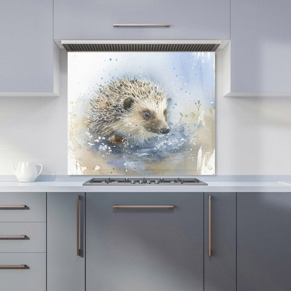 Warren Reed - Designer Hedgehog Watercolour Kitchen Splashback