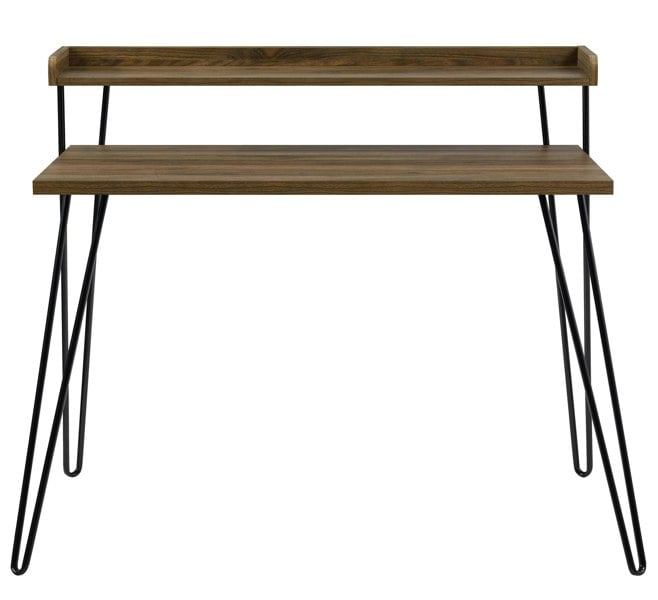 Dorel Home Haven Retro Desk with Riser in Walnut Look