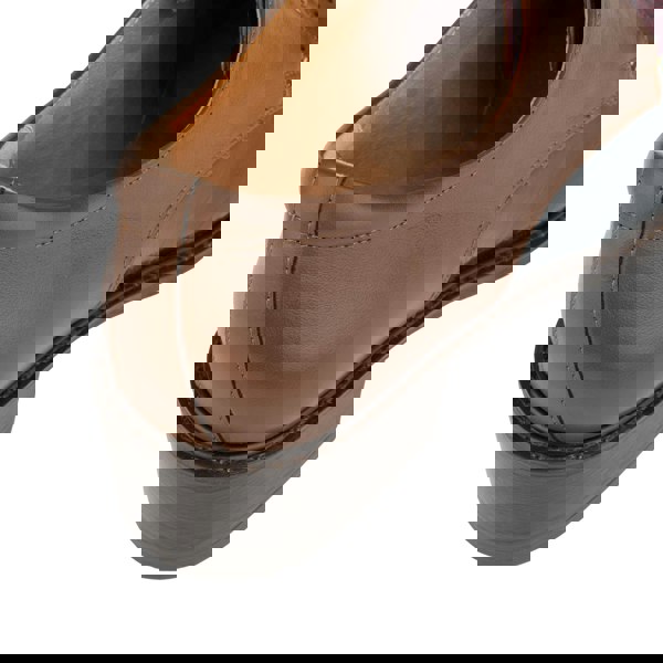 Embassy London Retro Tone - Green & Brown & Purple - Women's Colour-block leather lace-up with signature kiltie detail