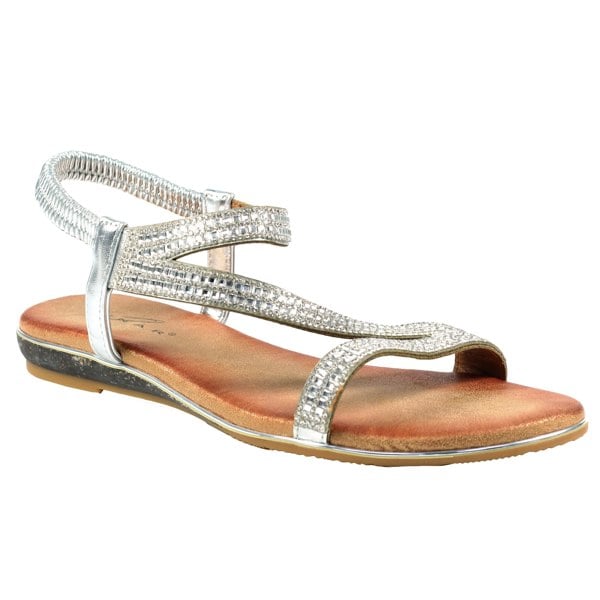 Lunar Womens/Ladies Blaise II Sandals - Silver/Brown