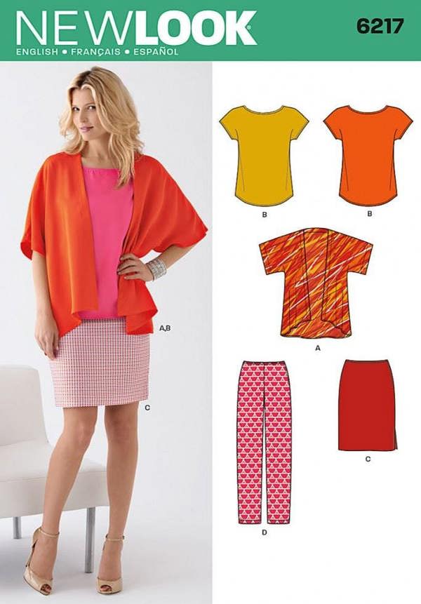 New Look Sewing Pattern 6217, Jackets, Trousers, Skirts, Tops for Women, 10-12-14-16-18-20-22 - Easy