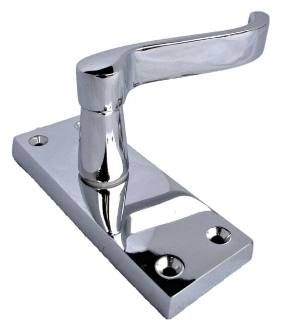 EDH Door Hardware Victorian Scroll Chrome Door Handles - Set of 4 Stylish Chrome Door Handles