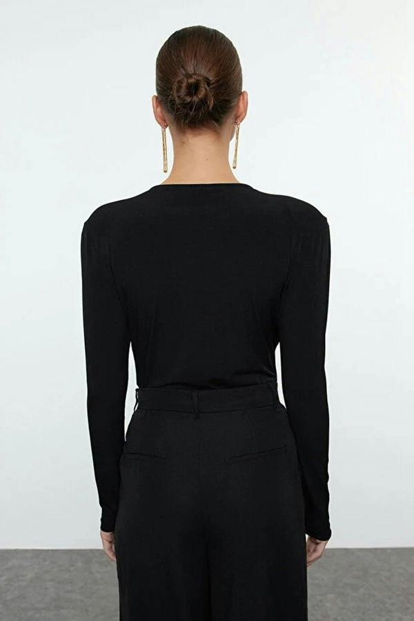 WOVCOR Knit Bodysuit with Applique Flower Details