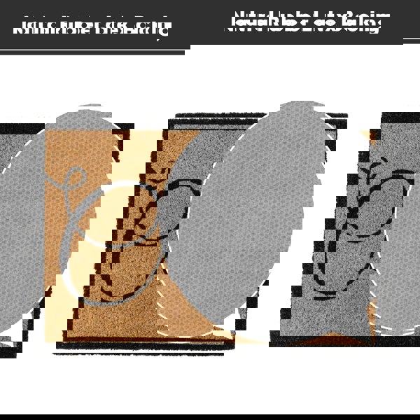 JVL Eco-Friendly Latex Backed Coir Entrance Doormat, 40x60cm - Croeso