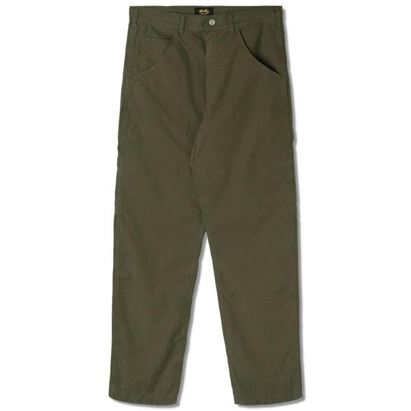 Front view of Stan Ray 80s Painter Pant for Men in Olive Ripstop