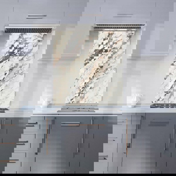 Warren Reed - Designer Off White Marble Effect Kitchen Splashback