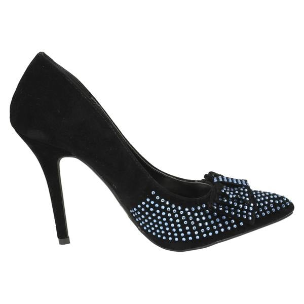 Anne Michelle Ladies Anne Michelle Diamante Bow Detail Party Shoes