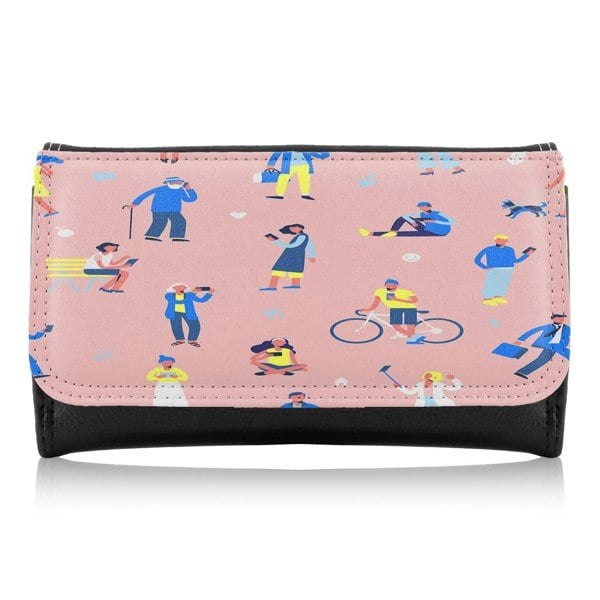 Benjamin Tate Design Different People With Mobile Phones And Gadgets Maxi Purse
