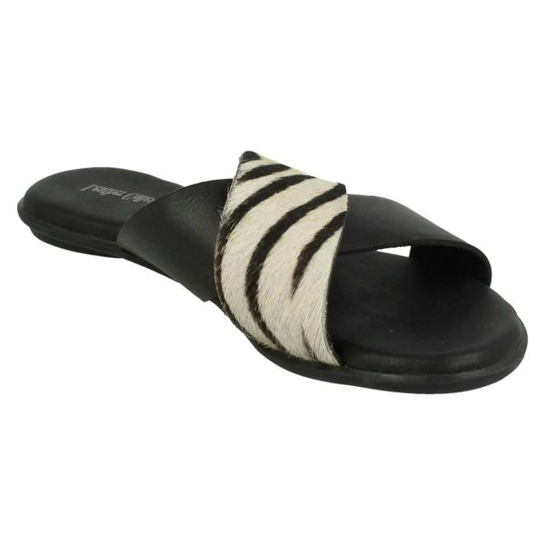 Leather Collection Ladies Leather Collection X Strap Vamp Sandals