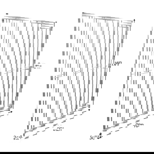 Monstershop 2m Dog Run Panel With Door – 8cm Bar Spacing