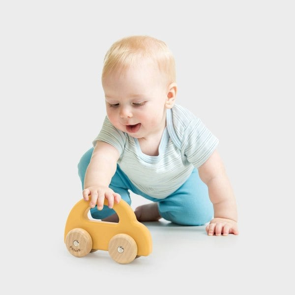 Polar B Wooden Car Yellow