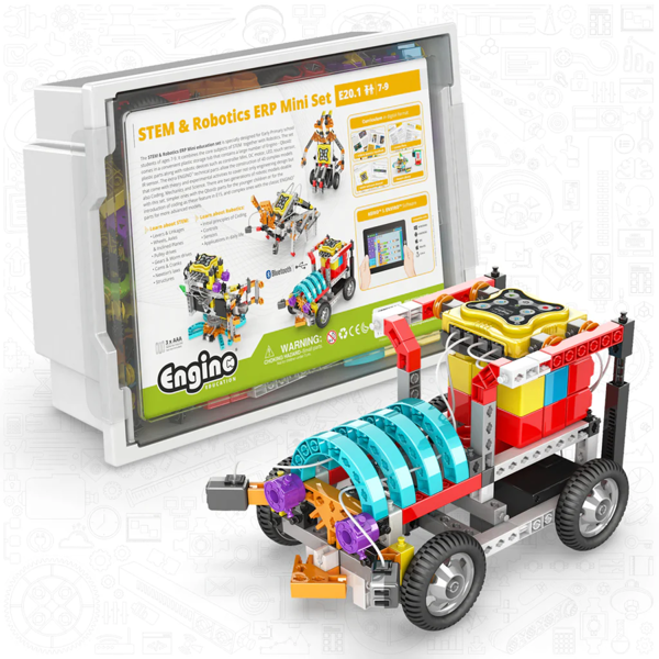 Engino STEM & Robotics Mini Set (including plastic tub, ERP MINI CONTROLLER, 2x IR sensors, 1 touch sensor, 1 LED & 2 motors)