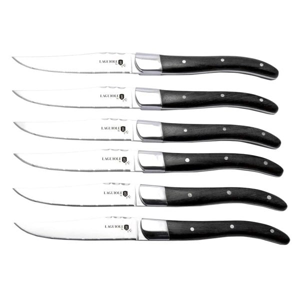 6-Piece Steak Knife Set Berlinger Haus BH-2469 Antique Wood Handle
