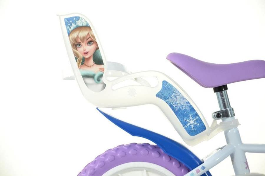 Dino Bikes Dino Snow Queen Kids 12" Wheel Bike - White/Blue