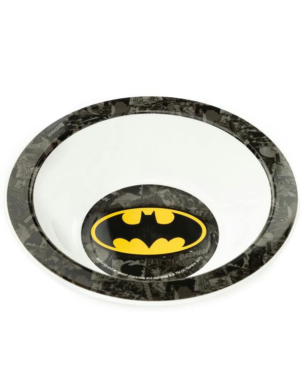 DC Comics Unisex Kids Black 3 Piece Tableware Set (One Size)