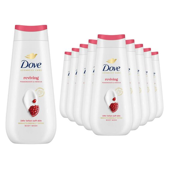 Dove Advanced Care Reviving Body Wash 24H Renewing Micromoisture, 10x225ml