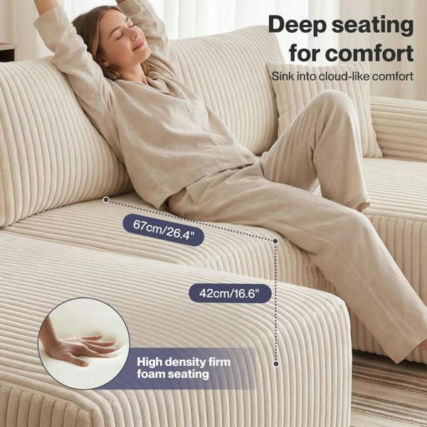 Levede Modular Sectional Sofa Convertible U Shaped Sofa Corner Living Room