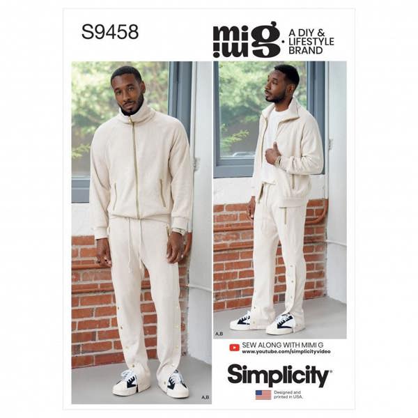 Simplicity Sewing Pattern 9458, Jackets, Trousers for Men, A (XS-S-M-L-XL) - Intermediate