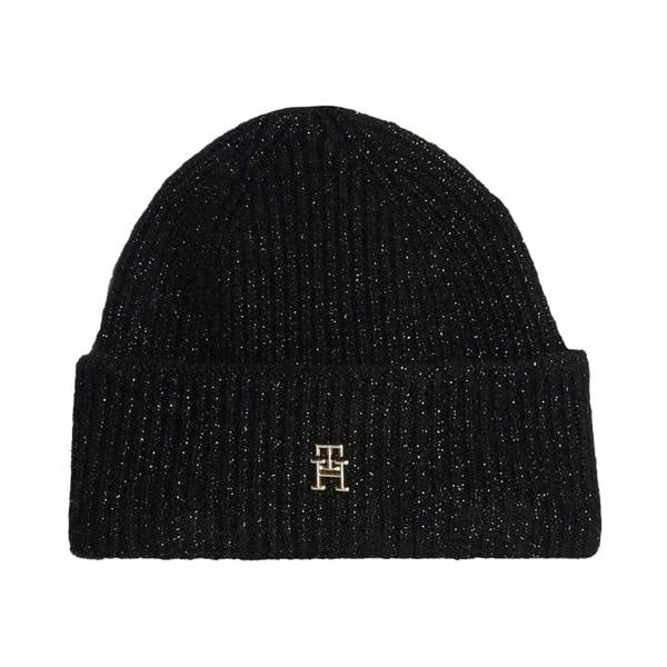 Tommy Hilfiger Womens/Ladies Sparkle Beanie - Black Metallic - 