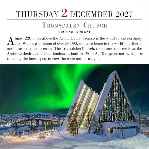 1,000 Places To See Before You Die Desk Calendar 2027, Desk Calendars, Day To View, Travel, Gift