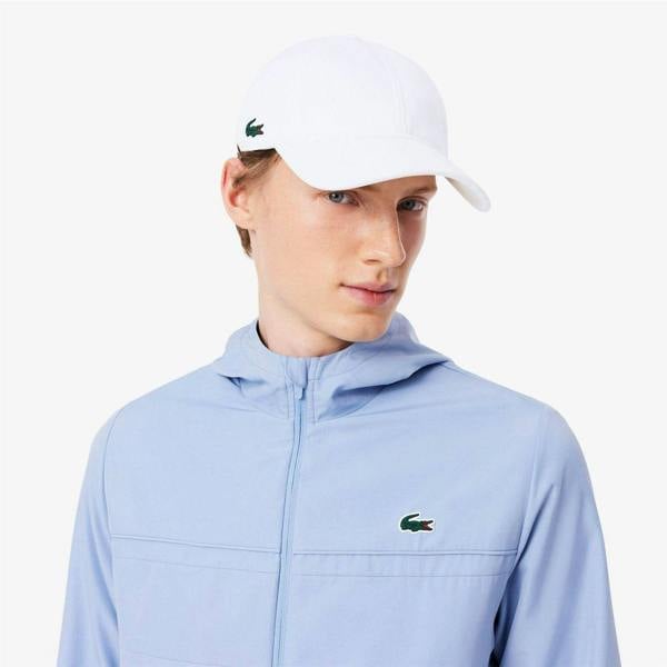 Lacoste Unisex Adult Tech Logo Cotton Twill Baseball Cap - White - 