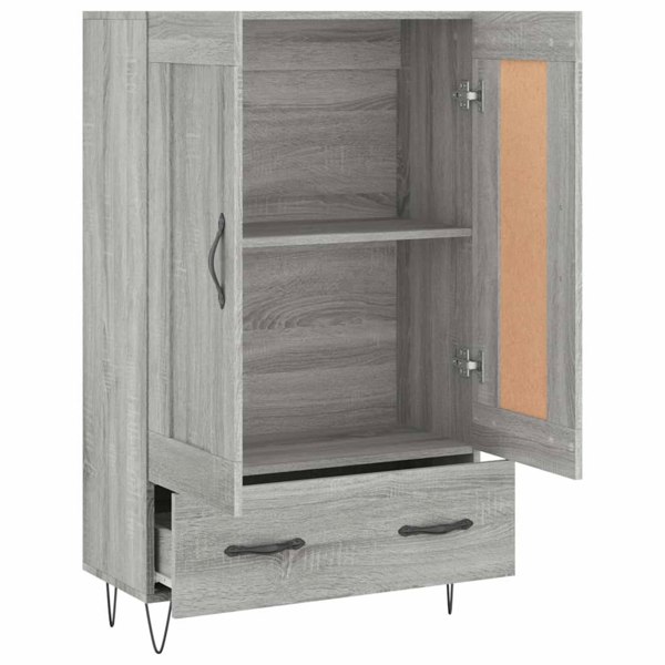 Berkfield Highboard Grey Sonoma 69.5x31x115 cm Engineered Wood