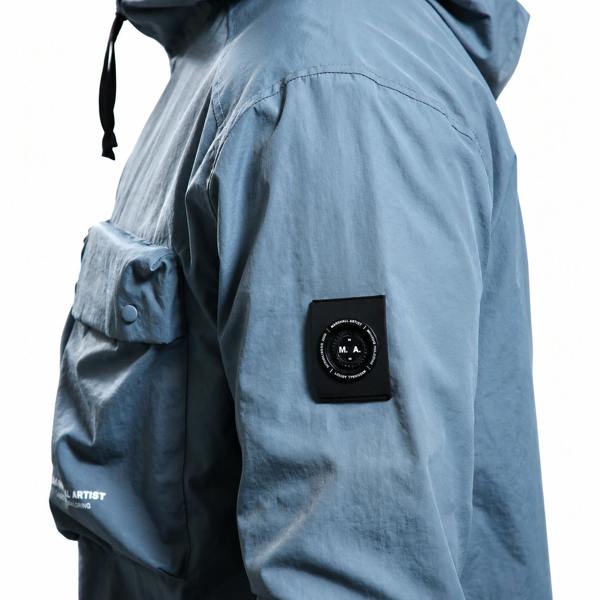 Marshall Artist Centro Hooded Overshirt Storm Grey