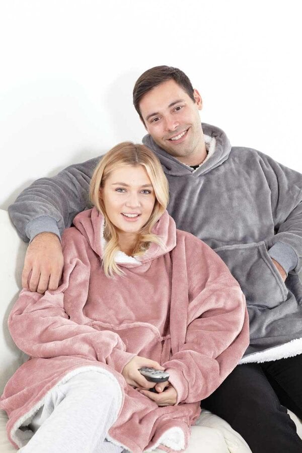 BEAMFEATURE Eskimo Sherpa Hoodie Blush