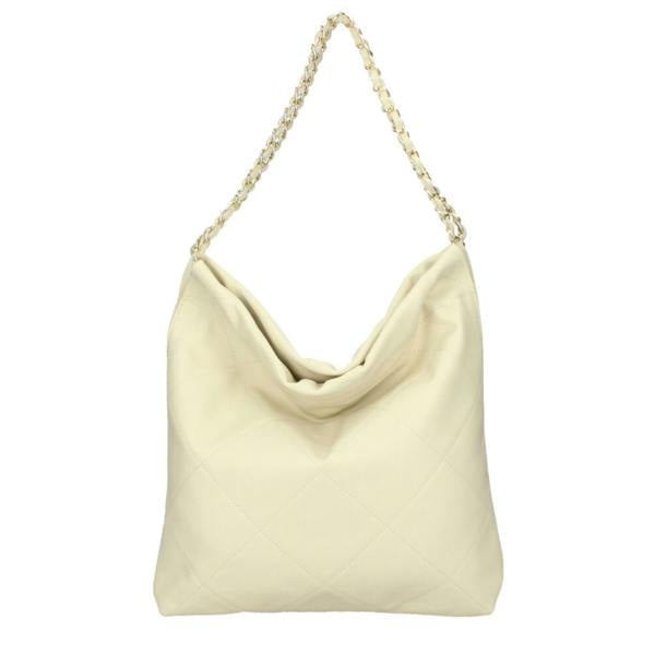 Quilted Leather Bag with Chain Strap