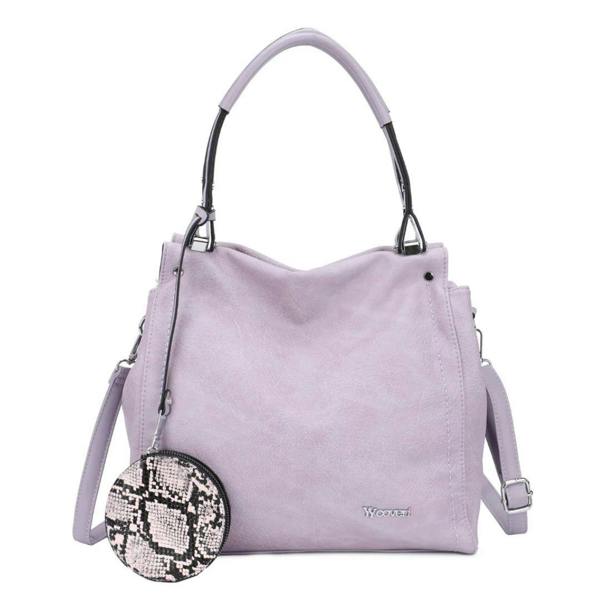 Stylex Accessories Serpentine Handbag with Snakeprint Pouch Purse Accessory