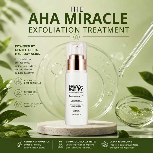 Aquarius Freya + Bailey Doyenne AHA Miracle Brightening Serum Brightness Boost Treatment