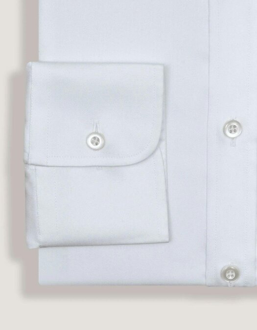 Men's White Easy Care Satin Shirt