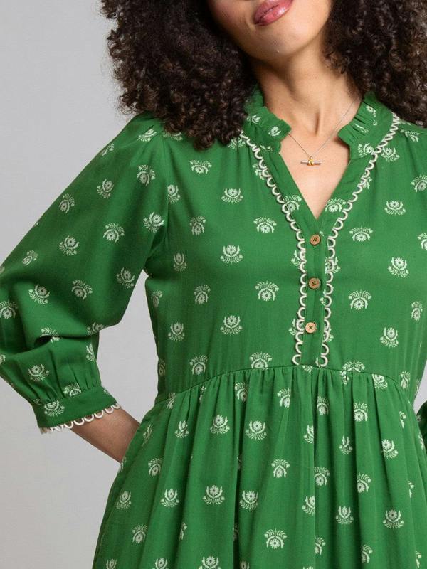 Kite Womens Organic Thistle Longburton Sateen Dress