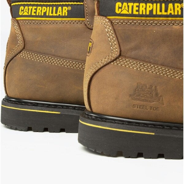 CAT HOLTON S3 Leather Safety Boots   in  Brown