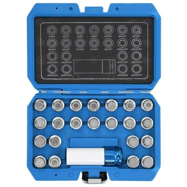 Berkfield 23 Piece Rim Lock Socket Set for VAG