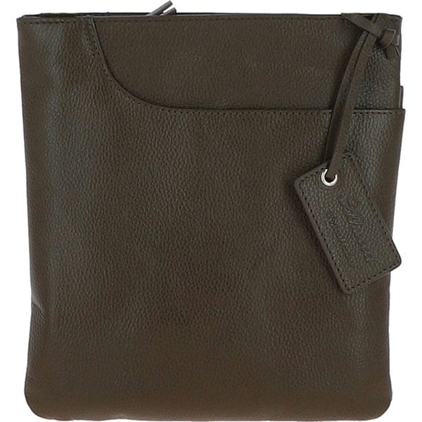 Ashwood Curve Zip Top Leather Cross Body Bag : CURVE