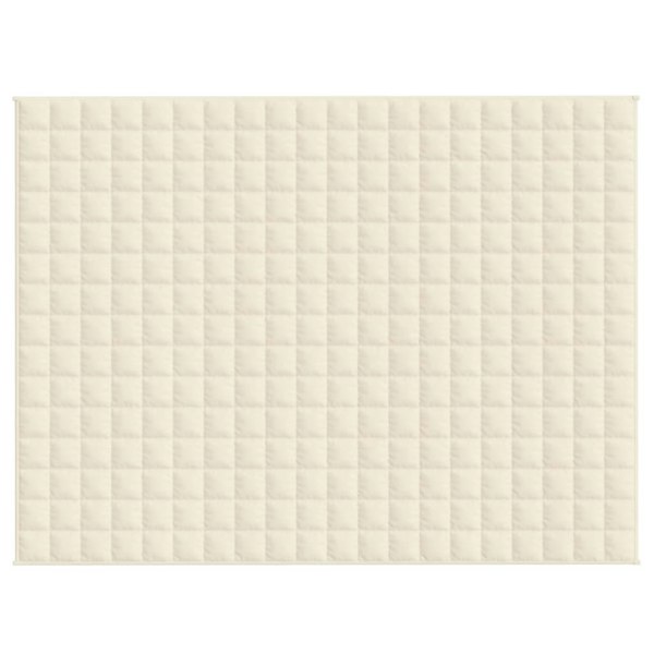 Berkfield Weighted Blanket Light Cream 152x203 cm 11 kg Fabric
