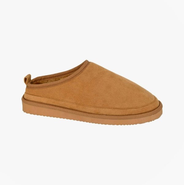 Sleepers DAVID Mens Mules Slippers Tan