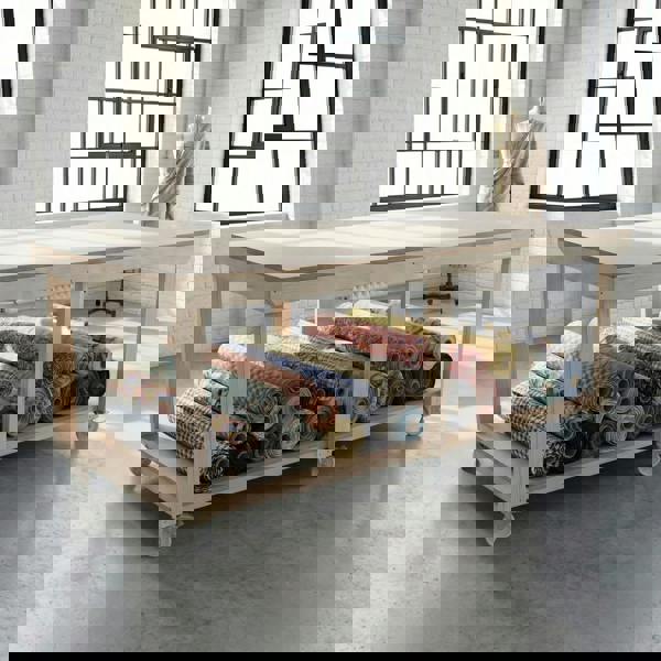 Arbor Garden Solutions Wooden Workbench MDF Top Depth-4ft With Wheels