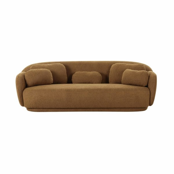 Furniture Edit Misty Brown Boucle Sofa