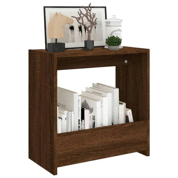 Berkfield Side Table Brown Oak 50x26x50 cm Engineered Wood
