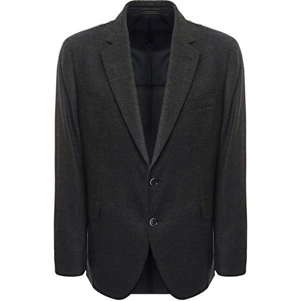 Hackett London Mens Solid Flannel Eb Blazer Jacket In Grey