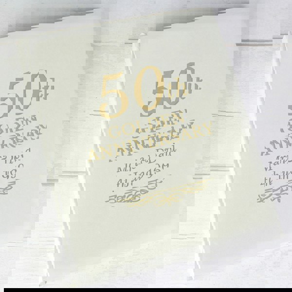 Personalised Memento Company Personalised 50th Golden Anniversary Traditional Photo Album