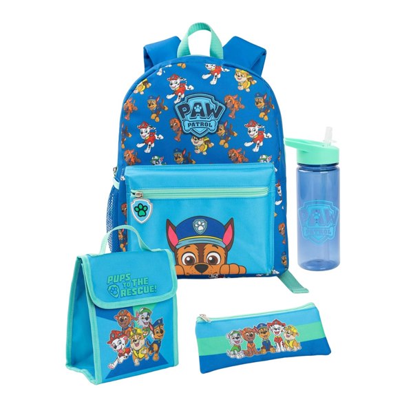 Paw Patrol Characters Backpack Set (Ideal for School)  - Blue