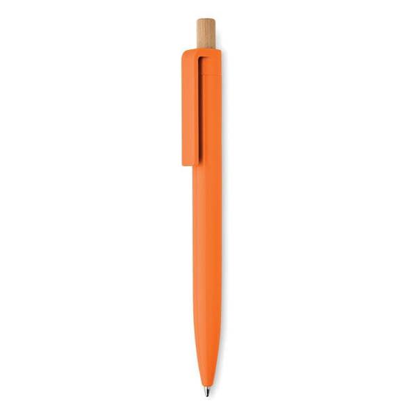 MidOcean Penu Bamboo Details Ballpoint Pen - Orange - 